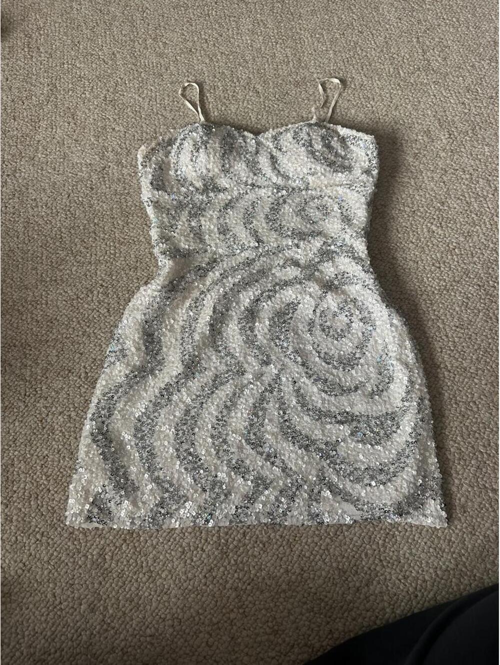 Scala silver sequin mini dress